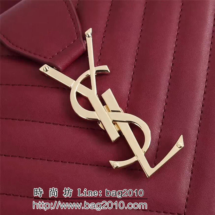 YSL聖羅蘭 經典款 互扣式金屬YSL標誌 原版南非皮肩背包 F26587 YAS1071